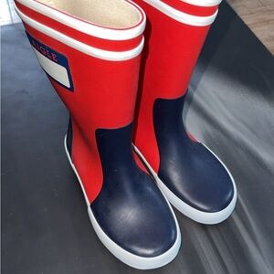 Aigle Kids Bold Red and Navy Boots